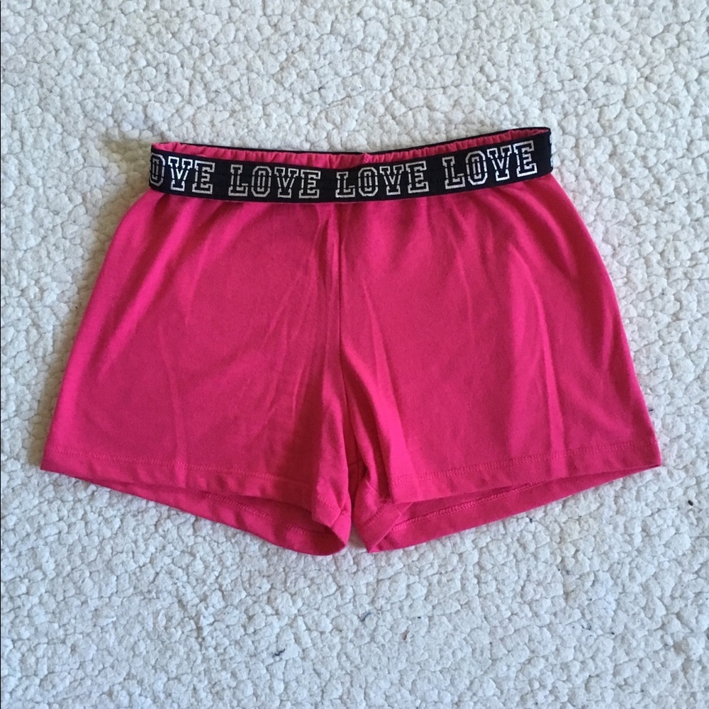 Wonder Nation Girls Pink Love Athletic Shorts
